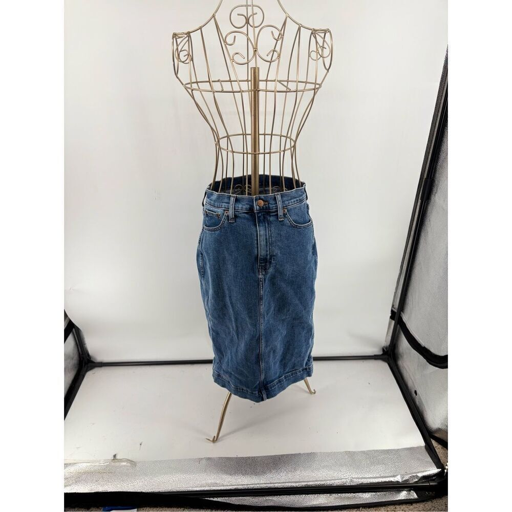 J.Crew Factory Denim Straight Pencil Skirt Medium Wash Size 4